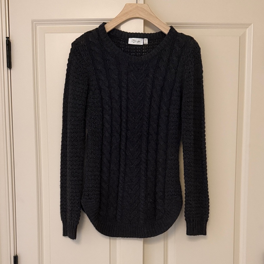 Grey Cable Knit Sweater